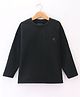 Kanvin Full Sleeves Winter Solid T-Shirt - Black