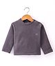 Kanvin Full Sleeves Antipilling Polar Fleece Winter Solid T-Shirt - Grey Stone