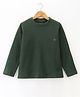 Kanvin Tshirts  Full Sleeves Antipilling Polar Fleece Winter Solid T-Shirt Unisex OLIVE 30 (9-10Y)