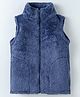 Kanvin Furr Sleeveless Jacket Solid Color - Blue