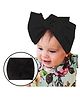 Babymoon Free Size Solid Textured Bow Headband - Black