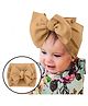 Babymoon Free Size Solid Textured Bow Headband - Brown