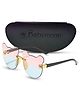 Babymoon Bear Shaped Detailed Rimless Sunglasses - Blue & Pink