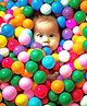 EEVOVEE 50 pcs Kids Plastic Pool Balls Non Toxic Safe & Soft Balls Pit Balls for kids 6.3 cm - Multi Color