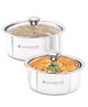 Wonderchef Austin Serving Casserole Set with Lids - 2pc Casseroles