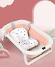 Foldable Bathtub with Cushion and Thermometer - Pink