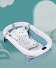 Foldable Bathtub with Cushion and Thermometer - Blue