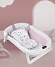Foldable Bathtub with Cushion and Thermometer - Pink
