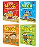 Set Of 4 My Red My Blue My Orange and  My Green Mega Colouring Books With Colour Hints Gift For Preschool