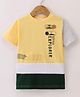 Under Fourteen Only Half Sleeves Little Explorer Printed & Color Blocked Tee - Yellow