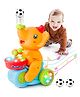 Fiddlerz Elephant Musician Toy Walking Drum Playing with 2 Ball Electric Toys for Kids - Yellow