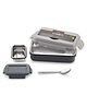 Nabhya Stainless Steel Lunch Box Outer Plastic Tiffin Box for Kids
