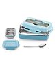 Nabhya Good Meal Stainless Steel Lunch Box Outer Plastic Inner Steel Tiffin Box for Kids Lunch Box with KatoriAnd Spoon Leak Proof Snacks Tiffin Box 700 ML