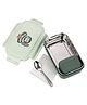 Nabhya Kippo Stainless Steel Insulated Lunch Box with Katori 2 Container Lunch Box for Kids (Green)