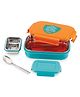 Nabhya Insulated Stainless Steel & Outer Plastic Tiffin Box Airtight Leak-Proof Lunch Box for Kids (Orange)