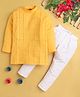 Jeet Ethnics Full Sleeves Window Pane Checked Kurta with Pyjama -  Yellow