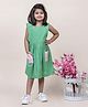 Jilmil Girl's Sheen Colorblocked Cotton Dress - Green