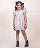Jilmil Girl's Multicolor Stripes Cotton Mini dress - Multi-Color