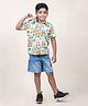 Jilmil Boy's Long Drive Printed Cotton Shirt - Multi-Color