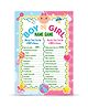 ZYOZI Baby Shower Game Name Card | Baby Shower Naming Kit Blue And Pink - Pack Of 18