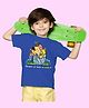 BRATMA Ganesh Chaturthi Theme Half Sleeves Bappa & Modak Printed Tee - Royal Blue