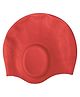 KARBD Ear Cover Hair Protection Silicone Swimming Cap Universal Size - Red