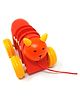 A&A Kreative Box Wooden Pull Along Wobbly Cat - Orange