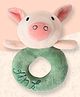 Mi Arcus Pig  Ring Rattle Shape Toy With No Sound Baby Pink- Height 13 Cm