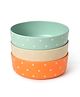 Mi Arcus Baby 100% Melamine Bowl Set, Polka Dot Print, Pack of 3 - Multicolor, Suitable for Ages 6  Months+