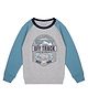 Plum Tree Full Sleeves Be Brave And Never Give Up Text Printed Colour Block Pullover Sweatshirt - Grey Melange