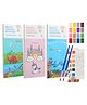 Muren Watercolor Painting Book with Brush for Kid Set of 3 Multicolor