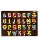 TodFod Wooden 4 in 1 English Capital & Small Alphabets With Knob - 26 Pcs