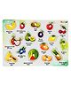 TodFod Wooden Fruits Puzzle With Knob Multicolour - 16 Pieces