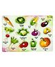 TodFod Wooden Vegetables Puzzle With Knob Multicolour - 12 Pieces