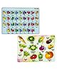 TodFod Wooden Gujarati Alphabets & Vegetables Puzzle 46 Pieces - Multicolour