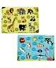 TodFod Wooden Wild Animal  & Sea Animal 2 Puzzles Multicolour - 19 Pieces