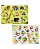 TodFod Wooden Wild Animal  & Fruit 2 Puzzles Multicolour - 25 Pieces