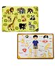 TodFod Wooden Wild Animal  & Body Parts 2 Puzzles Multicolour - 19 Pieces