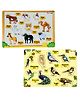 TodFod Wooden Pet animal  & Birds 2 Puzzles Multicolour - 18 Pieces