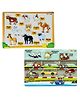 TodFod Wooden Pet animal  & Vehicle 2 Puzzles Multicolour - 18 Pieces