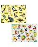TodFod Wooden Birds  & Fruit Puzzle 2 Puzzles Multicolour - 25 Pieces