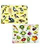 TodFod Wooden Birds  & Vegetable 2 Puzzles Multicolour - 21 Pieces