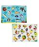 TodFod Wooden Sea Animal  & Fruit 2 Puzzles Multicolour - 25 Pieces