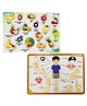 TodFod Wooden Fruit  & Body parts Puzzle 2 Pieces - Multicolour