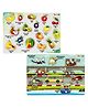 TodFod Wooden Fruit  & Vehicle Puzzle 2 Pieces - Multicolour