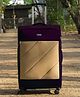 Carriall Slash Purple and Beige Medium Soft  Luggage (24 inch) -Purple