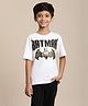 DC Comics Super Heroes Featuring Half Sleeves  Batman Printed  Tee - White & Black