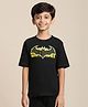 DC Comics Super Heroes Featuring Half Sleeves  Batman Printed  Tee - Black