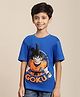 Kidsville Dragon Ball Z Anime Featuring Half Sleeves Goku Printed Tee - Blue