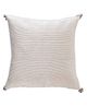 Onset Homes Ribbed 12x12 cm Silk Cushion Cover - Cream